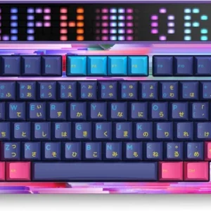 CYBERBOARD Euphoria Wireless Custom Creamy Mechanical Keyboard, 81 Key Tri-Mode 2.4G Bluetooth Wireless Gaming PC Computer Keyboard, High-End RGB Gaming Accessories, Hotswappable Switch
